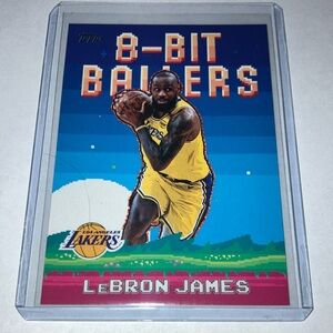 2025 Topps 8-Bit Ballers LeBron James LA Lakers Basketball Card New!